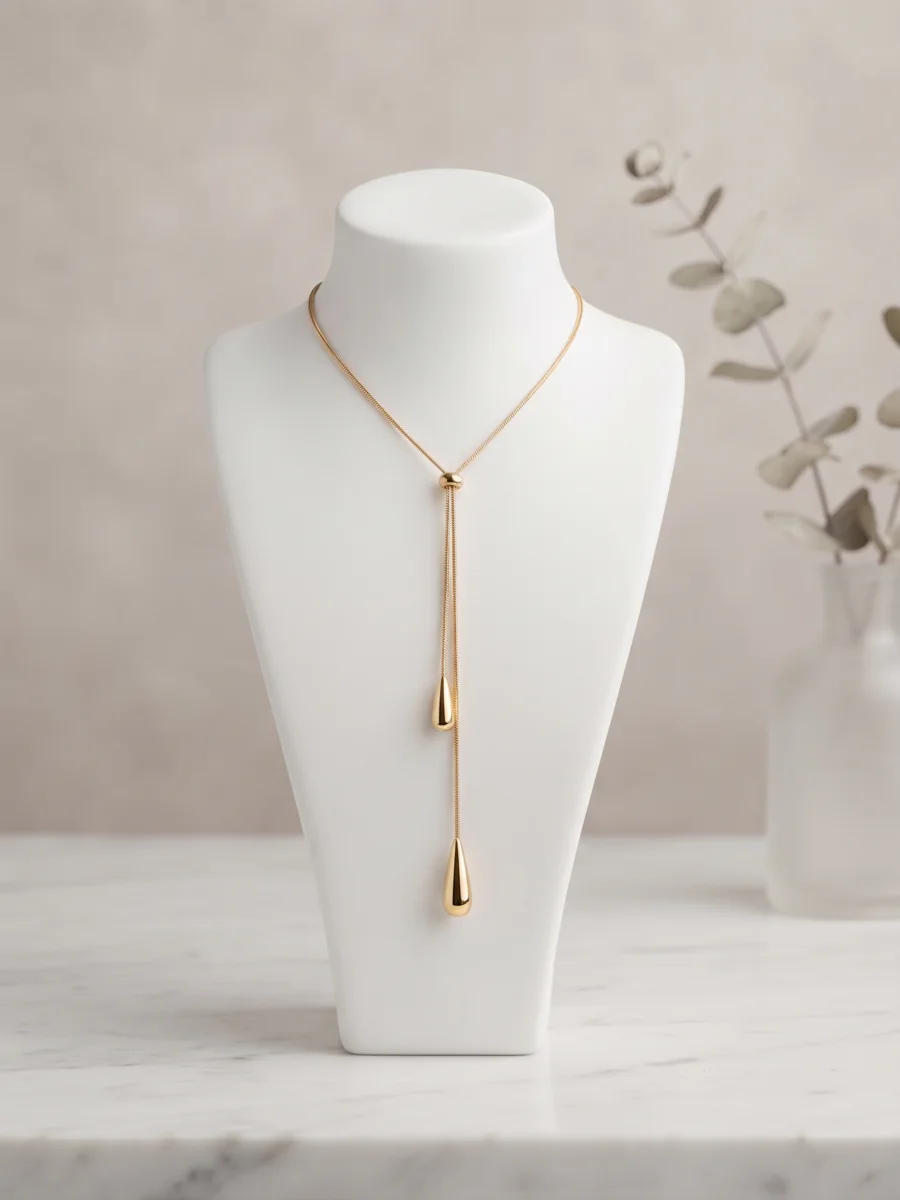 Collier gouttes dorées | Glam